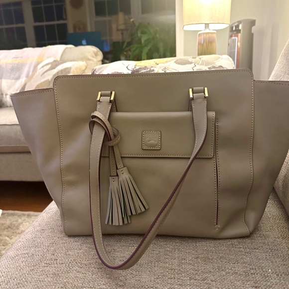 DOONEY & BOURKE East West Florentine Leather Tote in Elephant $498 MSRP NEW - Picture 13 of 16